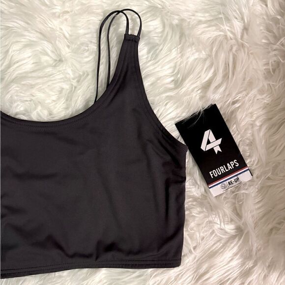 NWT Four Laps ‘Poise’ Longline Sports Bra in Graphite Size M - Picture 5 of 10